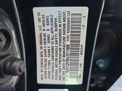 2020 Honda Civic Sedan Sport