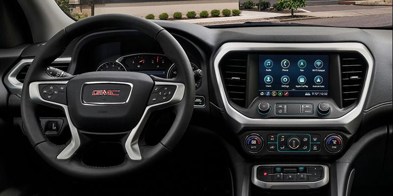 dashboard of GMC Acadia