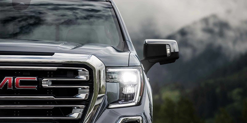 closeup of front view of GMC Sierra 1500