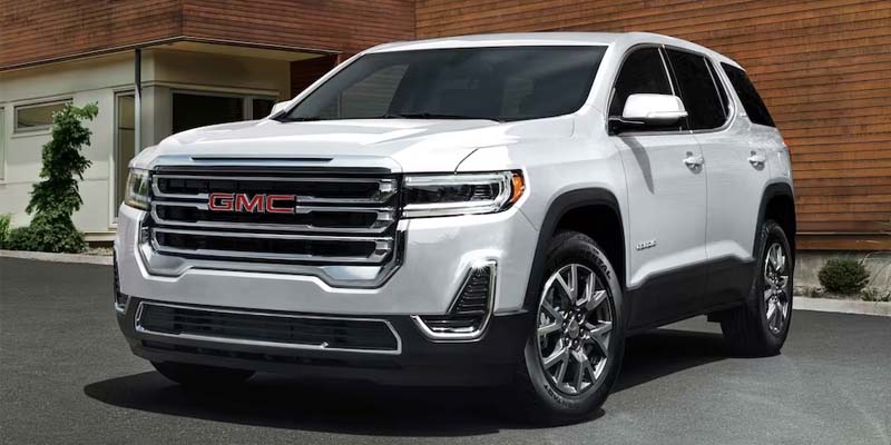 white GMC Acadia