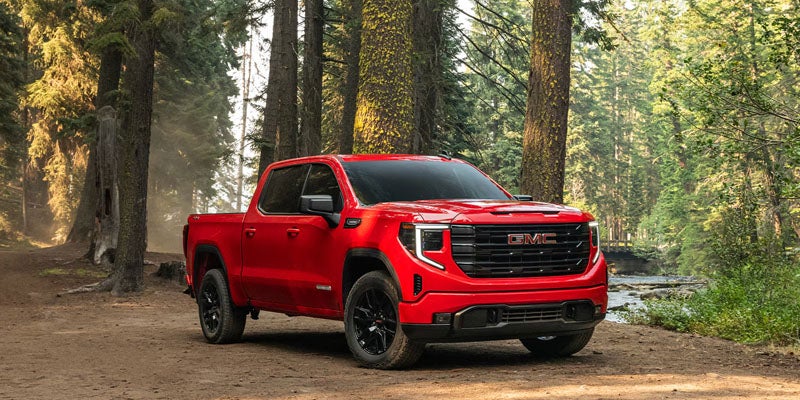 High-performance GMC Sierra 1500 in the wilderness