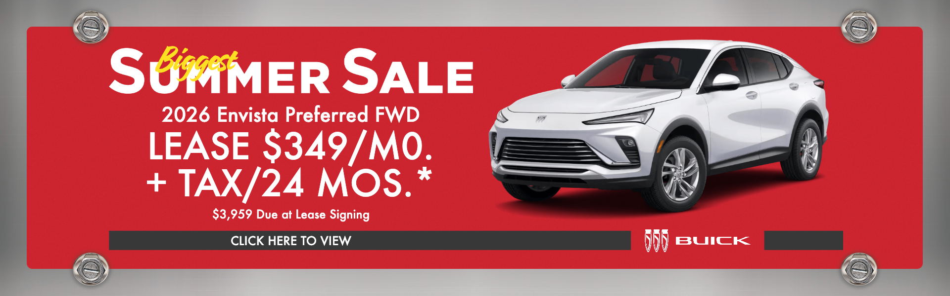 2026 Buick Envista Summer Sale: Lease from $349/mo
