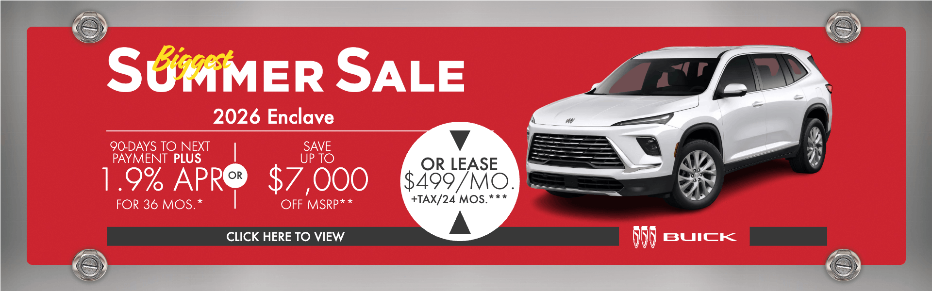 2026 Enclave: 1.9% APR - Save $7,000