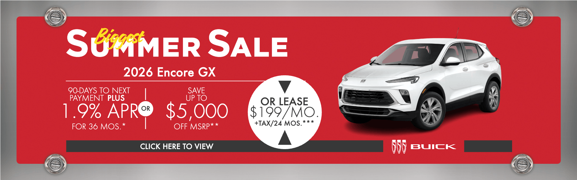 2026 Buick Encore GX: Lease for $199/mo at Jessup Auto Plaza
