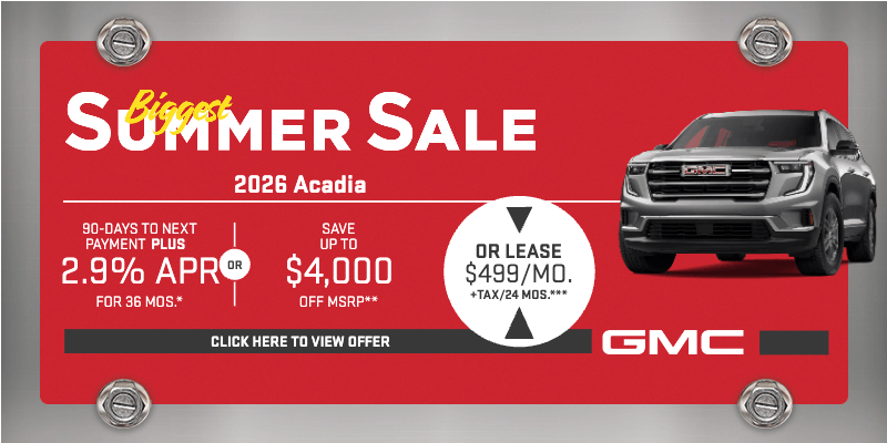 2026 GMC Acadia: 2.9% APR & $4k Off