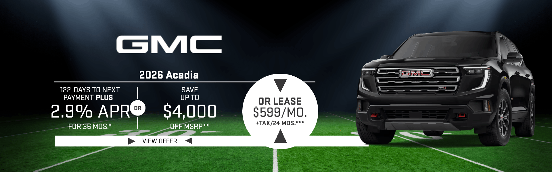 2026 GMC Acadia: 2.9% APR & $4k Off